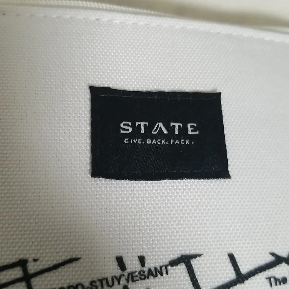 State Give Back Pack Black & White Makeup Pouch